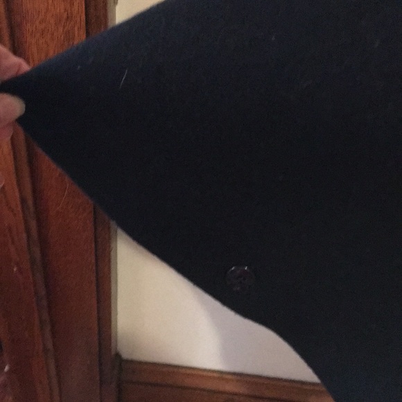 Wool blend Navy cape - Picture 3 of 6